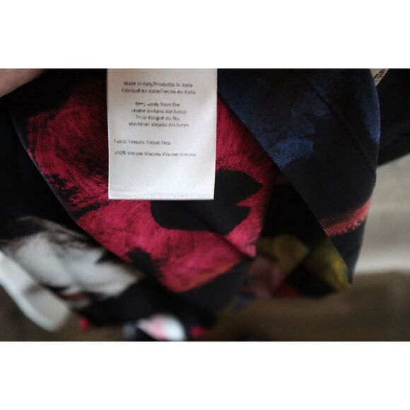 Colville CVS20516A Women Sz IT 42 US 6 Black Floral Asymmetric Midi Dress - Picture 9 of 16